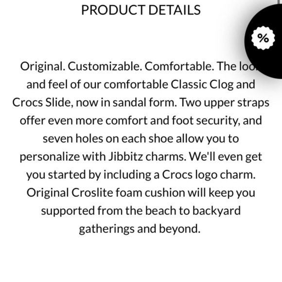 Crocs Men’s classic sandals 2 strap white size‎ 11 main image 4